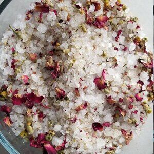 4 - 2oz tubes Epsom Salt Floral Bath Tea / Relaxing Bath Soak